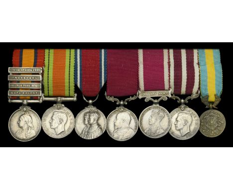 An unattributed group of seven miniature dress medals  Queen’s South Africa 1899-1902, 4 clasps, Cape Colony, Orange Free Sta