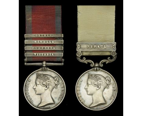 Pair: Major Robert Marsh, 24th Foot, who was wounded at Nivelle in November 1813; he afterwards served in the Nepaul campaign