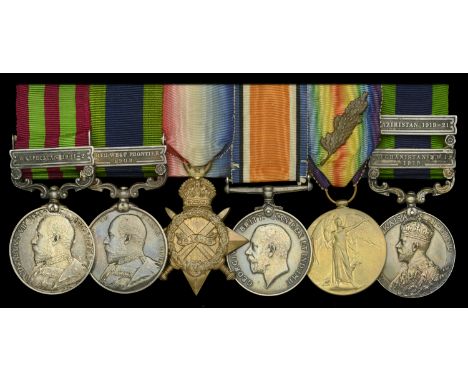 A scarce ‘double issue’ India General Service group of six awarded to Lieutenant-Colonel A. A. Smith, 2/151st Native Infantry