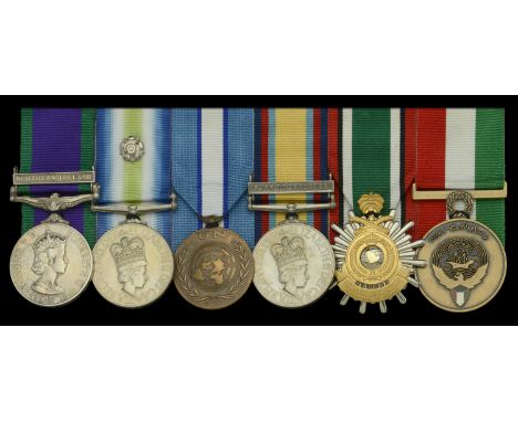 Four: Bombardier M. D. B. Pearcey, Royal Artillery  General Service 1962-2007, 1 clasp, Northern Ireland (24551722 Gnr M D B 