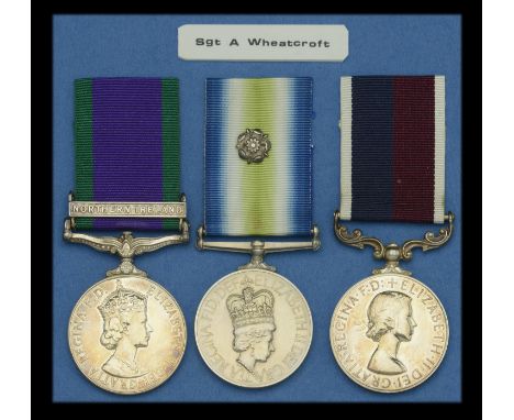 Three: Sergeant A. Wheatcroft, Royal Air Force  General Service 1962-2007, 1 clasp, Northern Ireland (Cpl. A Wheatcroft (S808