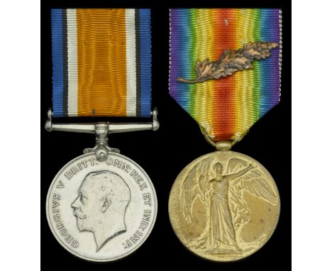 Pair: Captain C. N. M. Hamilton, Royal Garrison Artillery, who was twice Mentioned in Despatches  British War and Victory Med