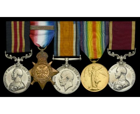 A Great War 1916 ‘Battle of the Somme’ M.M. group of five awarded to Sergeant P. Harrod, Royal Warwickshire Regiment  Militar