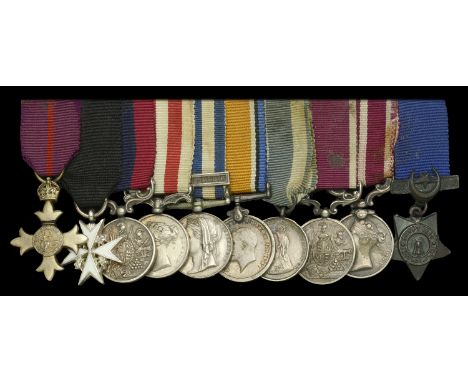 An O.B.E., D.C.M. group of ten miniature dress medals representative of those worn by Lieutenant-Colonel J. A. Campbell, Quee