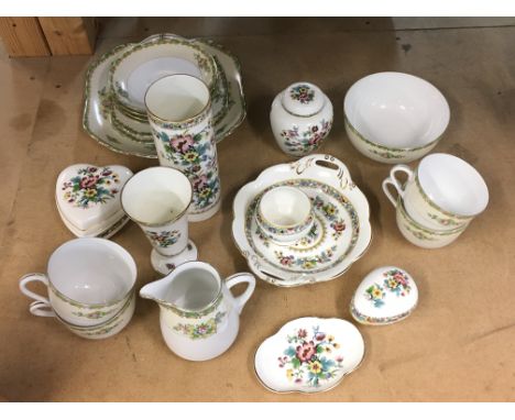 A Noritake porcelain Ming Rose tea set , this lot cannot be posted. NO RESERVE