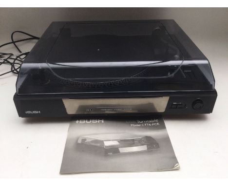 A Bush CTT6-PCR USB turntable with manual and blank CDs.