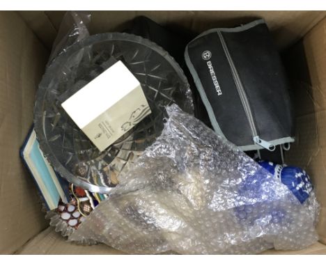 A Collection of assorted items including an Chinese blue and white ginger jar, Russian monocular etc