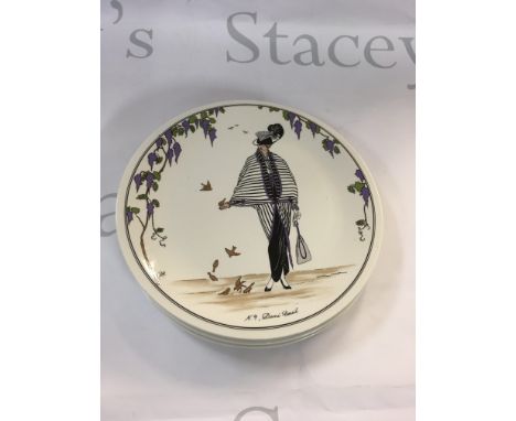 Box of ceramics including plates, teacups and bowls. From brands such as Carlton Ware, Derby Posies, Villeroy & Boch and Chin