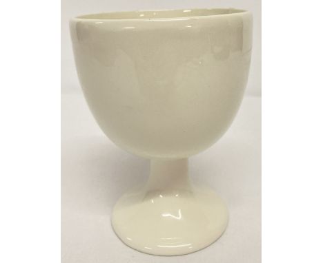 A WWII style German Luftwaffe large ceramic stemmed goblet.  With markings to base.  Approx. 15cm tall x 11cm diameter.