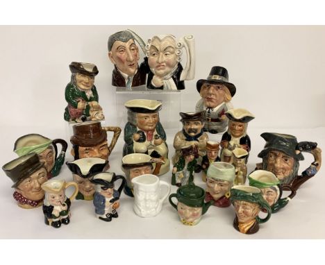 23 ceramic character toby jugs to include Royal Doulton, Artone and Tony Wood.  