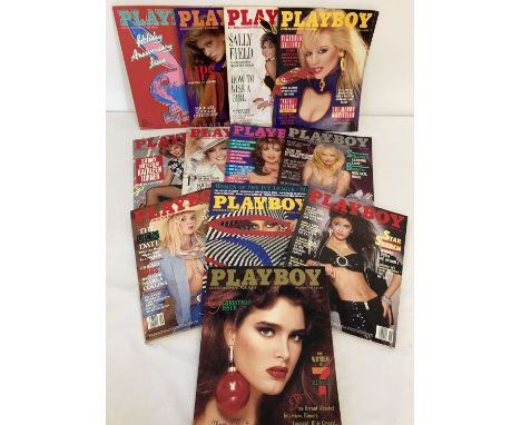 Year set - 12 issues of Playboy: Entertainment for Men magazine, for 1986.  To include front covers featuring Andy Warhol des