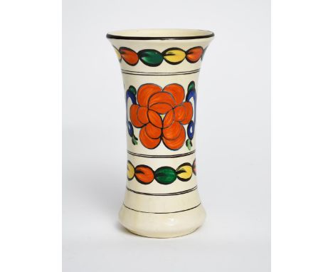 'Latona Batanga' a Wilkinson Pottery vase, painted in colours printed factory marks, restored base, 20.5cm. high Provenance T