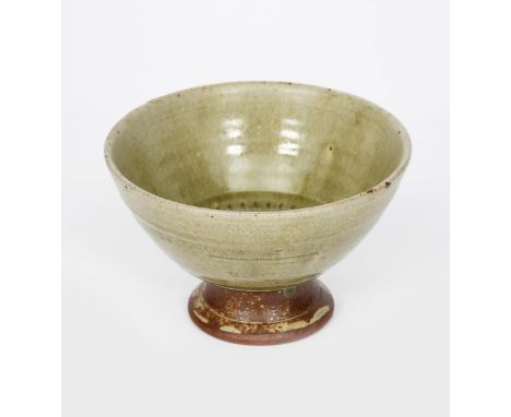 ‡ Richard Batterham (born 1936) a small stoneware footed bowl, covered to the foot with a celadon glaze, a Robert and Sheila 