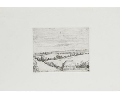 ‡ Bernard Leach CBE (1887-1979) Little Shack etching on paper titled in the print 27.8 x 19cm (sheet) Provenance From a colle