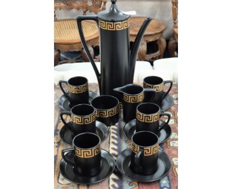 Portmeirion pottery coffee set designed by Susan Williams Ellis. 