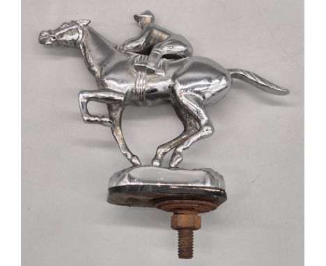 Vintage Desmo horse and jockey car mascot C1940's 