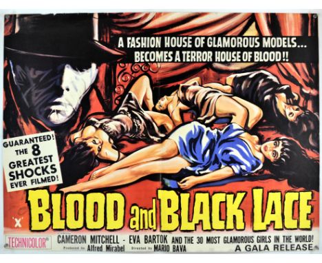 Blood and Black Lace (1964), British Quad, 40 x 30 inches, bi-folded Director Mario Bava Stars Cameron Mitchell, Eva Bartok P