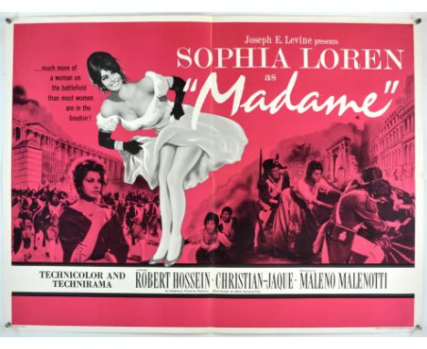 Madame (1961), British Quad, 40 x 30 inches, bi-folded, printed by Stafford and Co Director Christian-Jaque Stars Sophia Lore