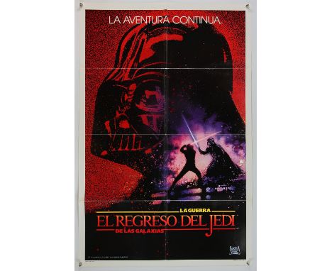 Star Wars Return of the Jedi (1983), Spanish One Sheet, 41 x 27 inches, folded. Drew Struzan artwork Director Richard Marquan