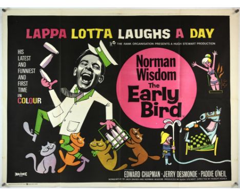 The Early Bird (1965), Pakistani Quad, 40 x 30 inches, folded, printed by New Mughal ProcessDirector Robert AsherStars Norman