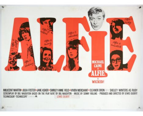 Alfie (1966), British Quad, 40 x 30 inches, folded Director Lewis Gilbert Stars Michael Caine, Shelley Winters Condition Repo