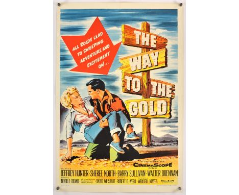 The Way To The Gold (1957), British Crown, 30 x 20 inches, bi-folded, printed by Stafford and Co Director Robert D Webb Stars