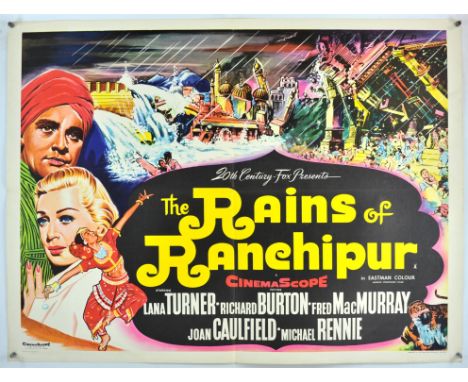 The Rains of Ranchipur (1955), British Quad, 40 x 30 inches, bi-folded, printed by Stafford and Co  Director Jean Negulesco S