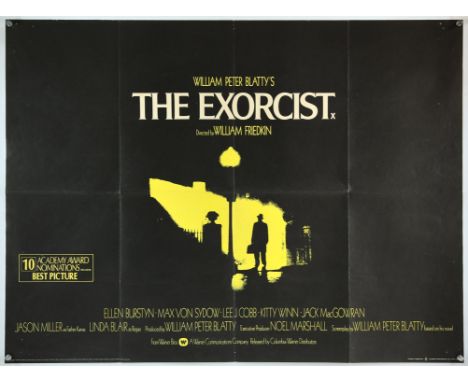 The Exorcist (1973), British Quad, 40 x 30 inches, folded Director William Friedkin Stars Ellen Burstyn, Linda Blair Conditio