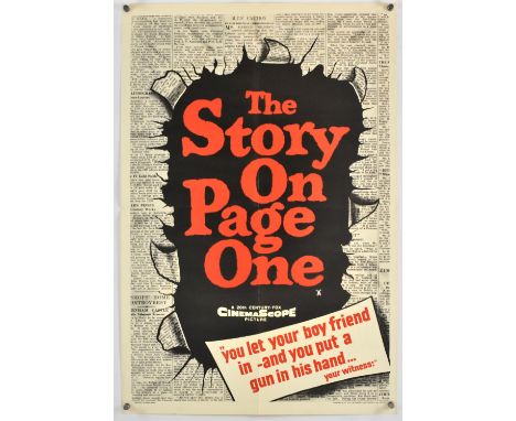 The Story On Page One (1959), British Crown, 30 x 20 inches, bi-folded, printed by Stafford and Co Director Clifford Odets St