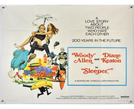 Sleeper (1973), British Quad, 40 x 30 inches, folded, printed by W.E. Berry Director Woody Allen Stars Woody Allen, Diane Kea