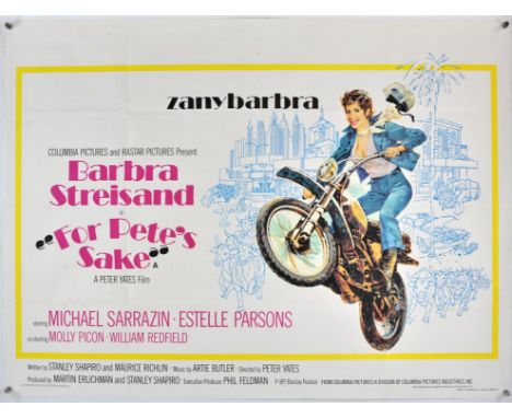 For Petes Sake (1974), British Quad, 40 x 30 inches, folded, printed by W.E. BerryDirector Peter YatesStars Barbra Streisand,