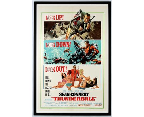 James Bond Thunderball (1965), US 1 Sheet, 41.5 x 27 inches, 45 x 30.5 inches in frame, framed and glazed, backed, NSS number