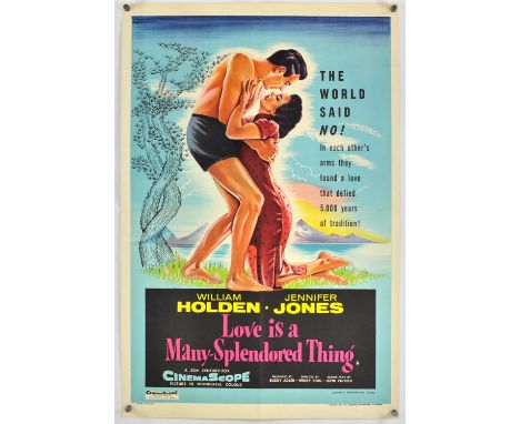 Love Is A Many Splendored Thing (1955), British Crown, 30 x 20 inches, bi-folded, printed by Stafford and Co Director Henry K