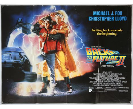 Back To The Future Part II (1989), British Quad, 40 x 30 inches, folded, Drew Struzan artwork Director Robert Zemeckis Stars 