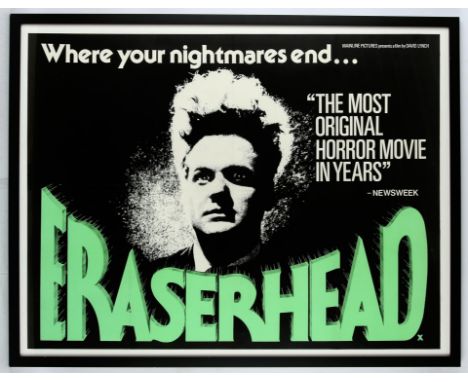 Eraserhead (1977), British Quad, 40 x 30 inches, 43 x 34 inches in frame, framed and glazed, backed. Director David Lynch Sta