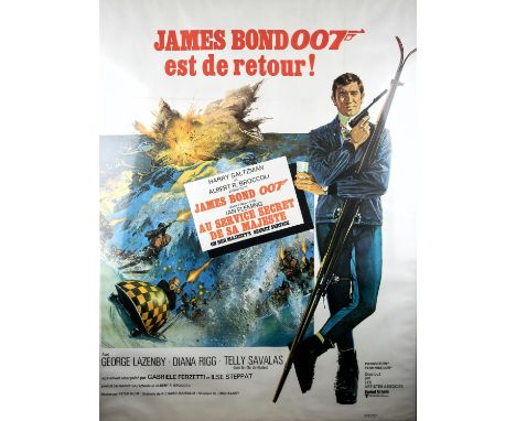 James Bond, On Her Majestys Secret Service (1969), French Grande, 61 x 46 inches, 63 x 48 inches in frame, framed and glazed,