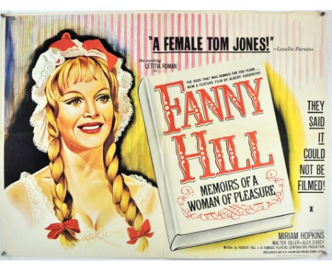 Fanny Hill (1964), British Quad, 40 x 30 inches, bi-folded, printed by D.A. Broomhead Litho Ltd Directors Russ Meyer, Albert 