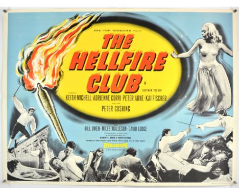 The Hellfire Club (1961) British Quad, 40 x 30 inches, folded, printed by Stafford and Co Director Robert S. Baker, Monty Ber