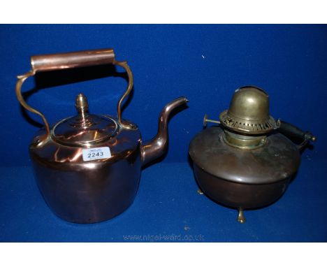 A Copper Kettle and a Copper Oil Lamp