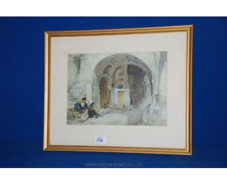 A framed and mounted Print ''The Unexplored City'' by William Russell Flint.  18'' x 14''