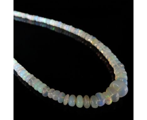 A 9 carat gold and opal necklace