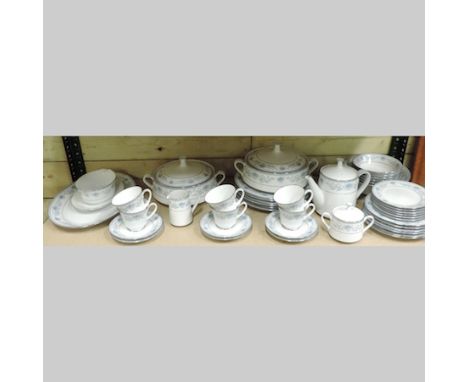 A Noritake Blue Hill pattern part tea and dinner service