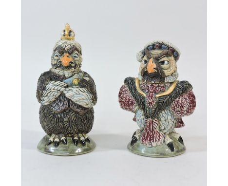 A Burslem pottery character flask, Henry VIII, together with another, Queen Victoria, designed by Andrew Hull, 14cm tall