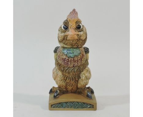 A Burslem pottery character flask, Mary Sparrow, designed by Andrew Hull, 15cm tall overall