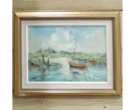 Jack Cox, 1914-2007, seascape, signed oil on board, 21 x 32cm, together with another by the same hand and three other seascap