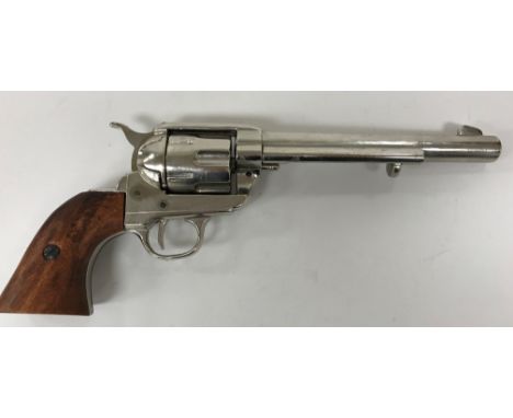 A Diana 177 calibre BB pistol as a full-size model Colt 45 revolver in heavy leather holster, together with a full-size model