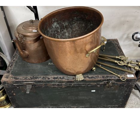A vintage wooden iron bound trunk inscribed to the lid "The Baron Bliss Yacht Sea King" crossed out and replaced with "The Ba