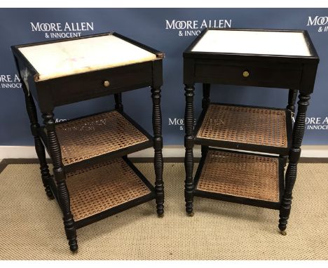 A reproduction mahogany kneehole desk, the tooled and gilded leather insert top within a moulded edge over three drawers rais