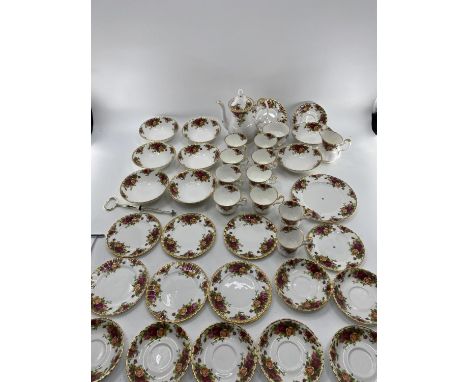 Royal Albert 'Old Country Roses' part tea service, in good condition (to include 8 cups, 8  saucers, 8 small plates, milk jug