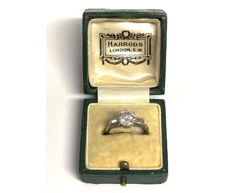 An 18ct white gold, single stone diamond ring, central brilliant diamond in a six claw setting, approx 7.5mm, approx 1.70cts 